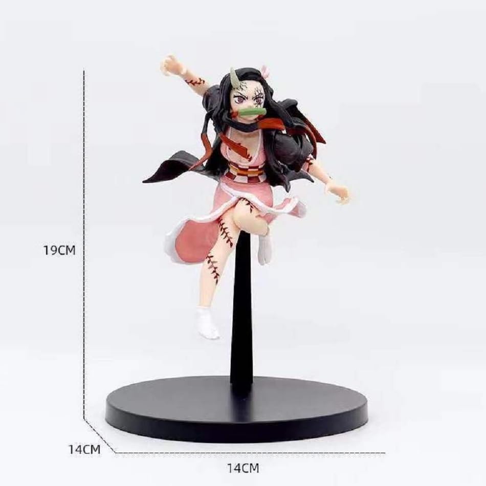 Blue Aura Demon Slayer Nezuko Action Figure Height