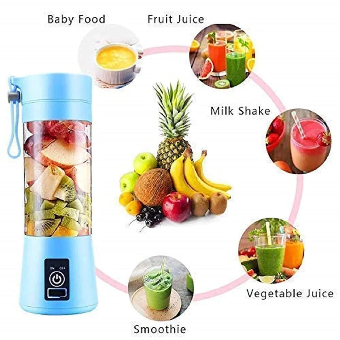 USB Rechargeable Mini Juicer Blender, Electric Juicer