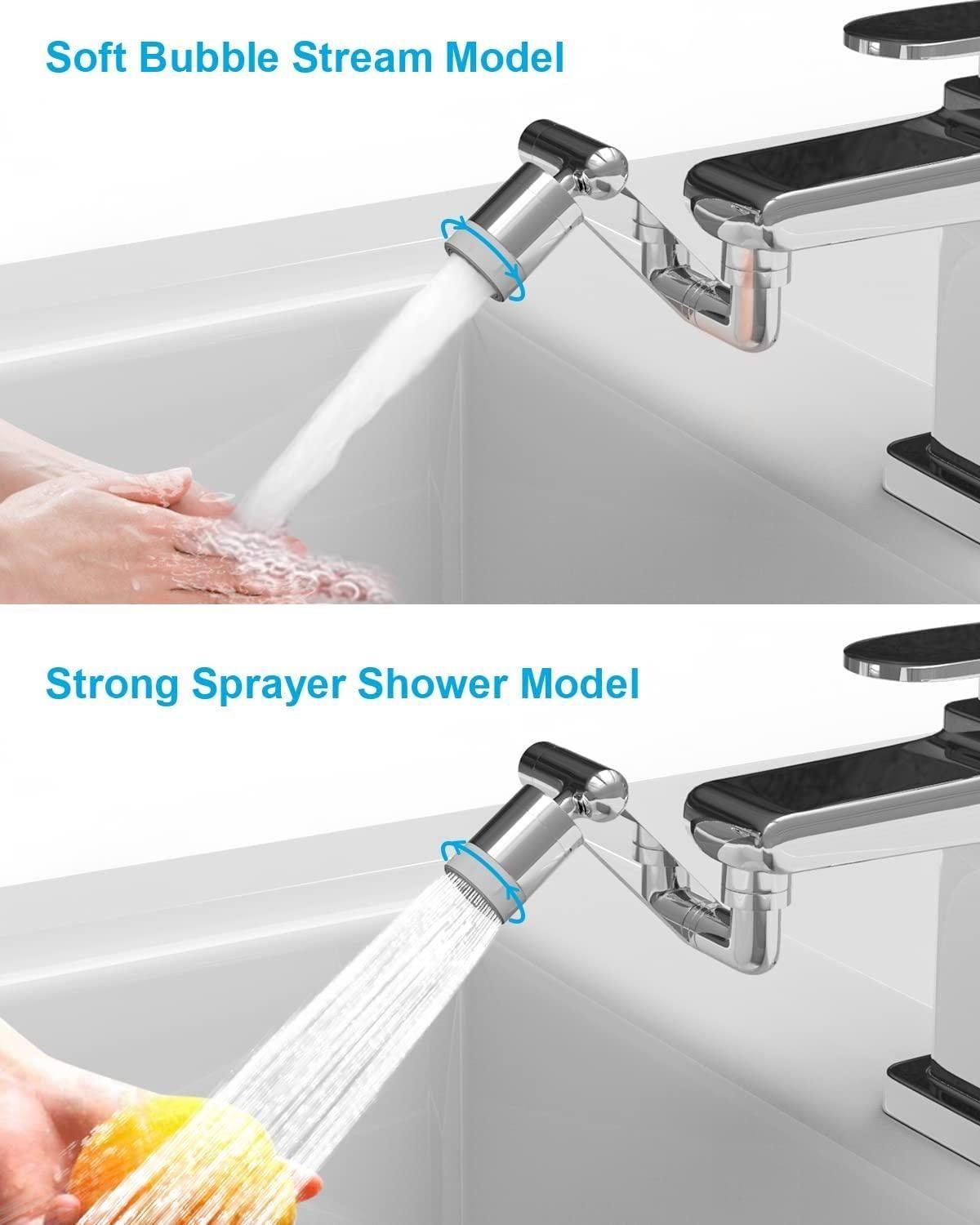2 Mode Splash Filter Kitchen Tap Extended Faucet