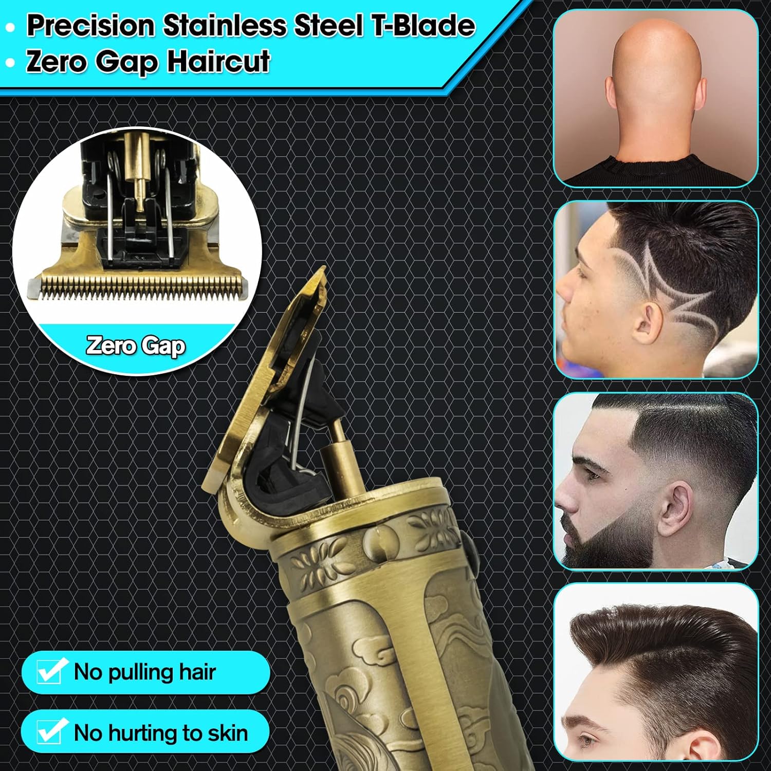 Unisex Designer Super Strong Adjustable Blade & Close Cut Hair Trimming