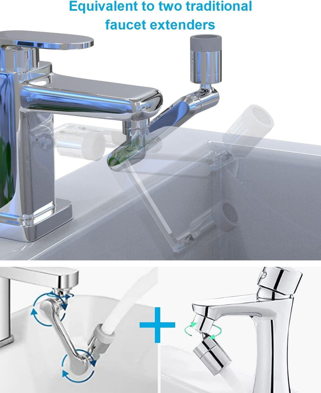 2 Mode Splash Filter Kitchen Tap Extended Faucet