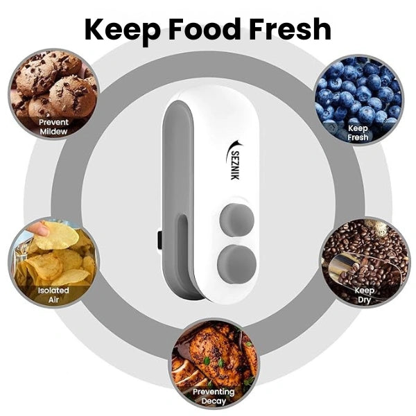 FreshLock™ – Portable Mini Sealer | No Preheating Needed | Airtight Seal