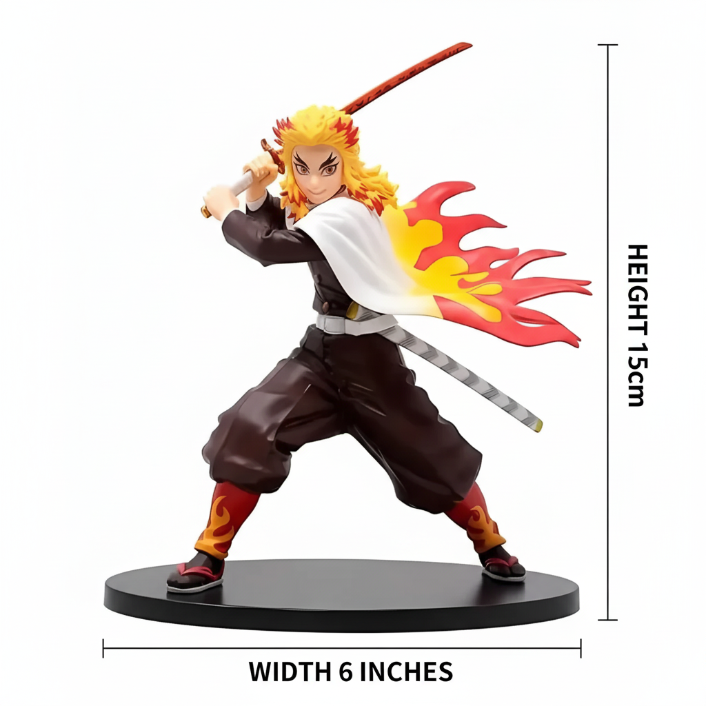 Rengoku Kyojuro Action Figure – Demon Slayer Flame Hashira Collectible