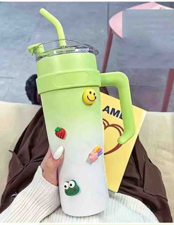 Sip in Style Tumbler with Handle and Straw Lid