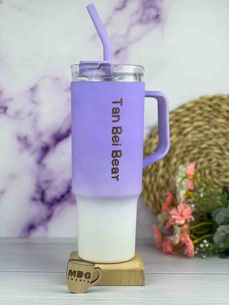Tau Pei Bear Pink Ombre Water Tumbler Set