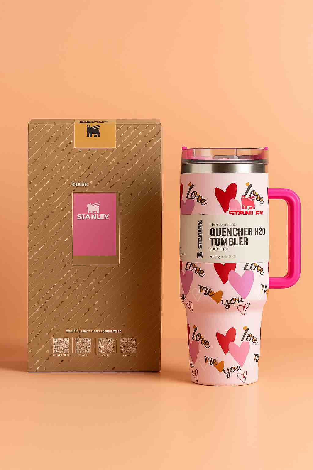 Stanley 20 oz Stainless Steel H2.0 Flowstate Quencher Tumbler Valentine’sDay