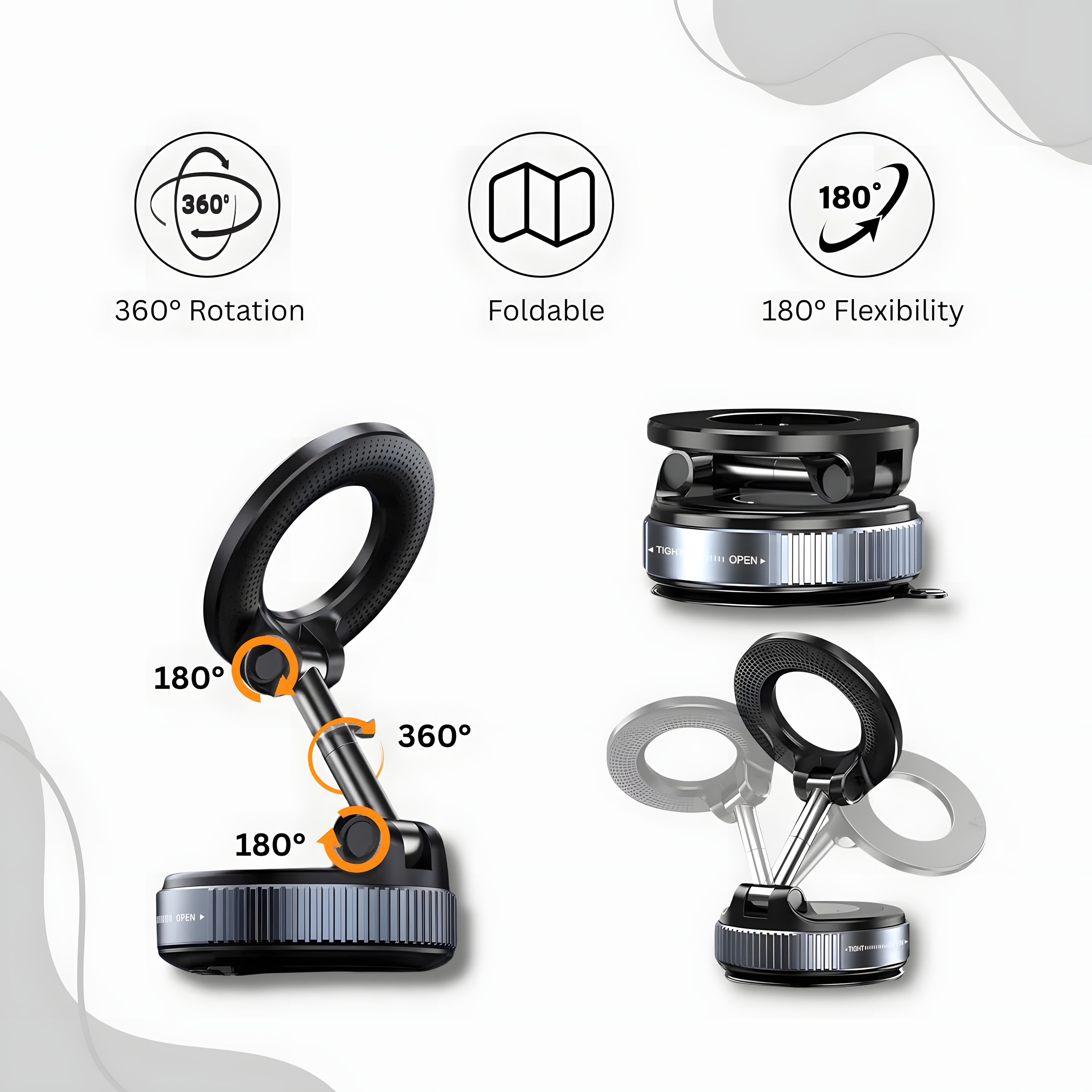 Vacuum Magnetic Suction Car Phone Holder